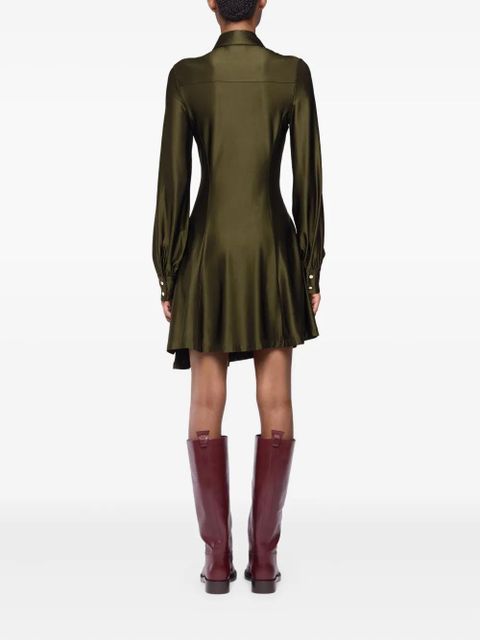 Rabanne button-embellished draped dress - Green