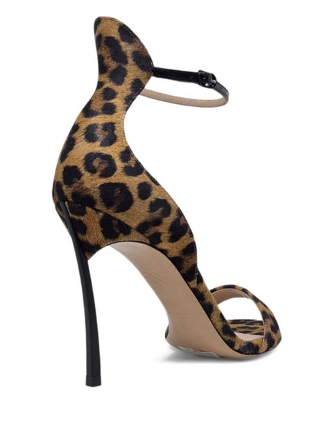 Casadei 100mm leather heeled sandals - Brown