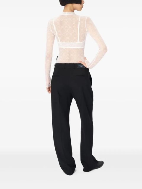 Marine Serre semi-sheer top - White