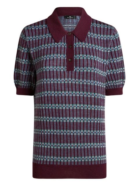 ETRO jacquard polo shirt - Red - zdjęcie produktu nr 1