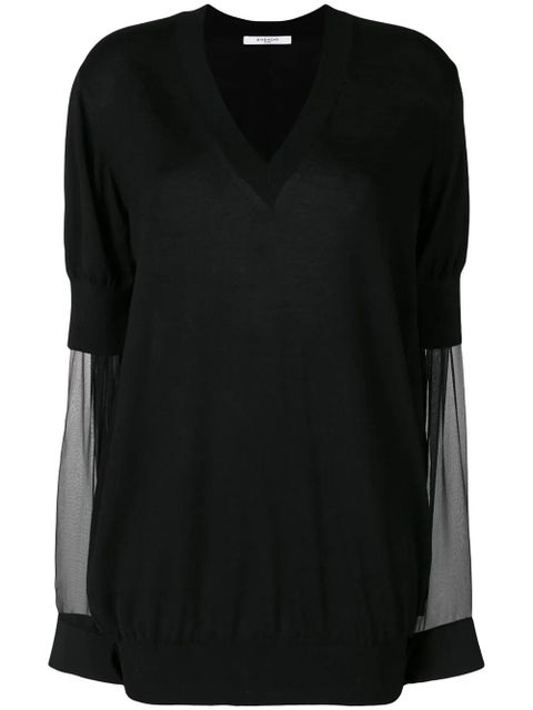 Givenchy deep v-neck top - Black - zdjęcie produktu nr 1
