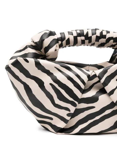 Simon Miller zebra-print knotted bucket bag - Black
