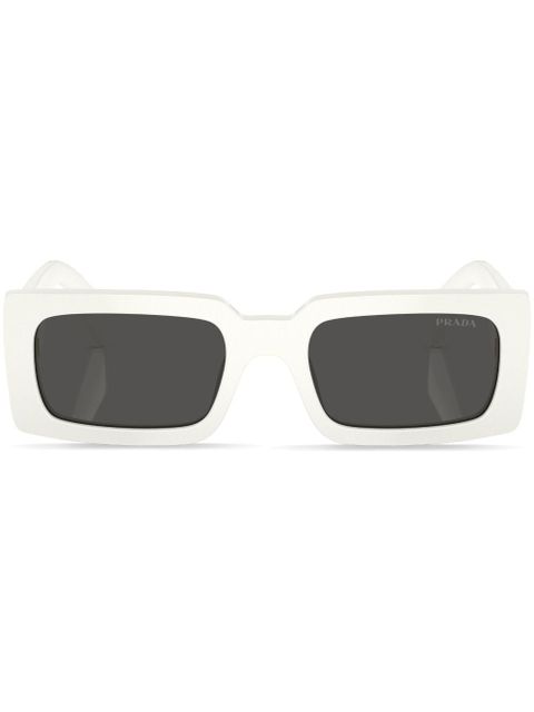 Prada Eyewear logo-lettering rectangular sunglasses - White - zdjęcie produktu nr 1