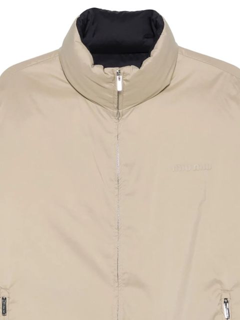 Miu Miu zip-up high-neck jacket - Blue - zdjęcie produktu nr 2