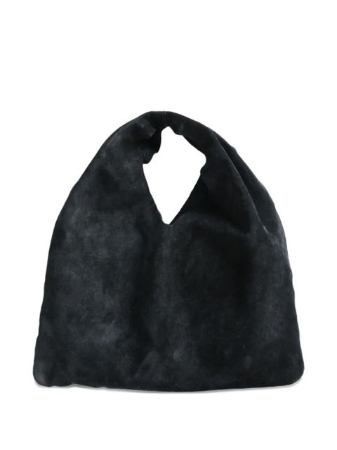 The Row small Bindle suede slouchy shoulder bag - Black - zdjęcie produktu nr 1