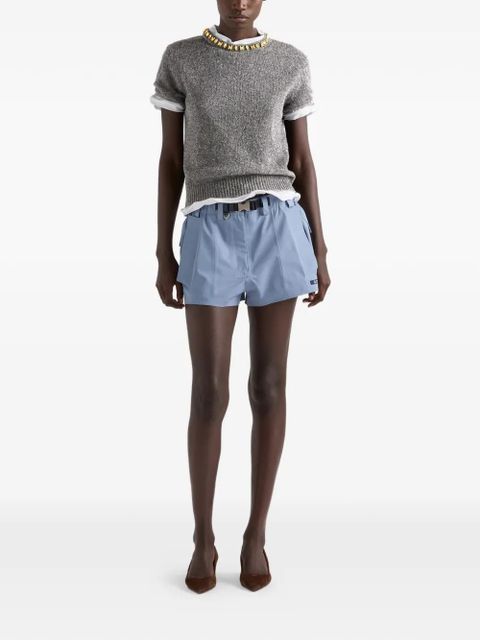 Prada round-neck ribbed sweater - Grey - zdjęcie produktu nr 2