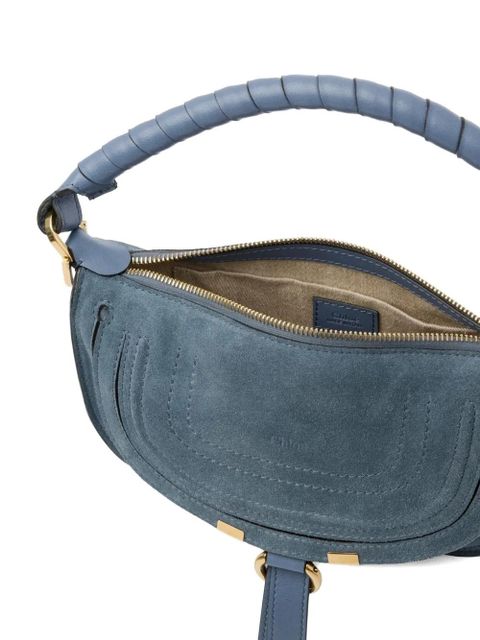 Chloé Mini Marcie suede shoulder bag - Blue