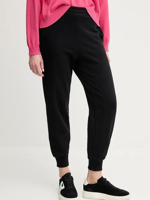 United Colors of Benetton spodnie dresowe bawełniane damskie kolor czarny gładkie 3UNIDF01A - zdjęcie produktu nr 1