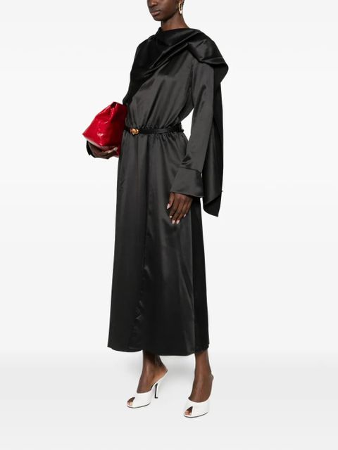 PINKO Maite cowl-neck split dress - Black