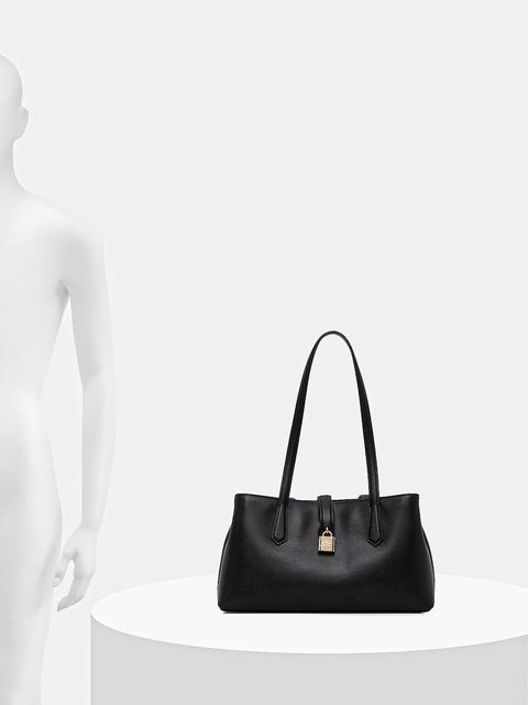 Karl Lagerfeld torebka skórzana K/AUTOGRAPH kolor czarny B1W30095