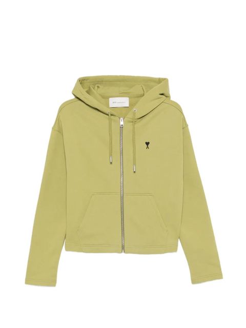 AMI Paris Ami De Coeur zip-up hoodie - Green - zdjęcie produktu nr 1