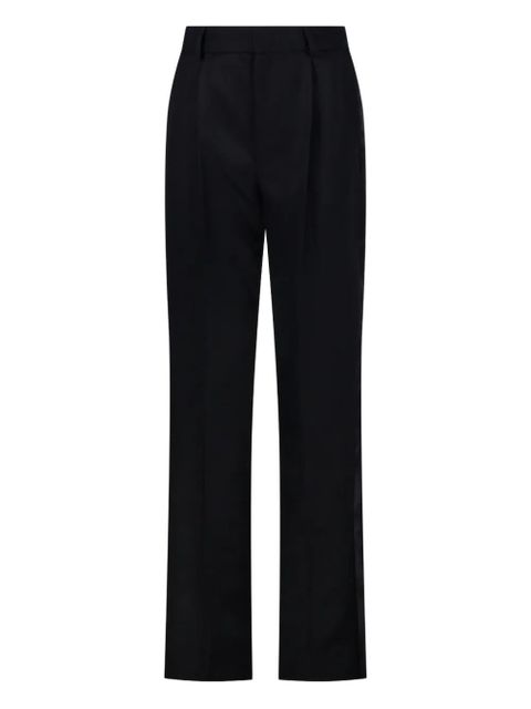 Victoria Beckham Pleated Straight Trousers - Black - zdjęcie produktu nr 1
