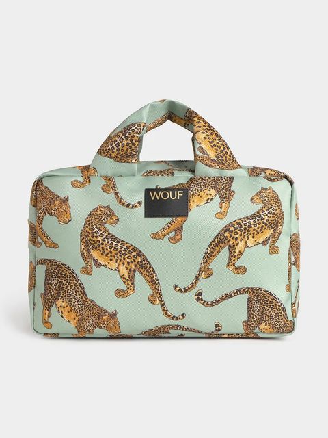 WOUF kosmetyczka podróżna Emerald Leopard 29 x 13 x 18 cm