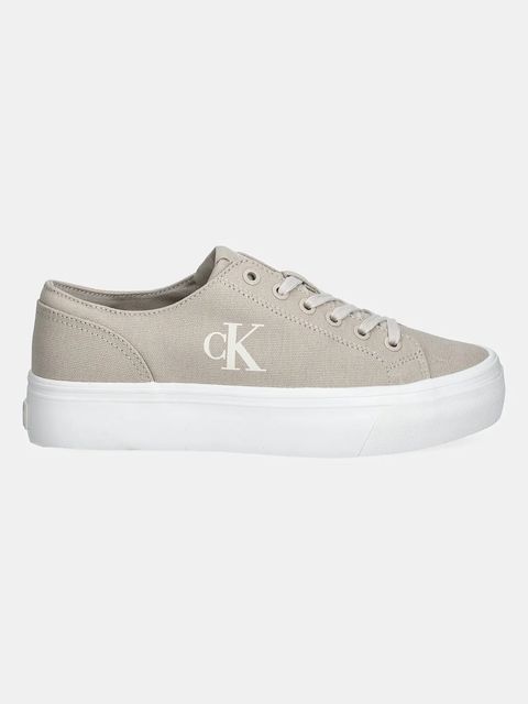 Calvin Klein Jeans tenisówki VULC FLATFORM LOW CV MG damskie kolor szary YW0YW01763