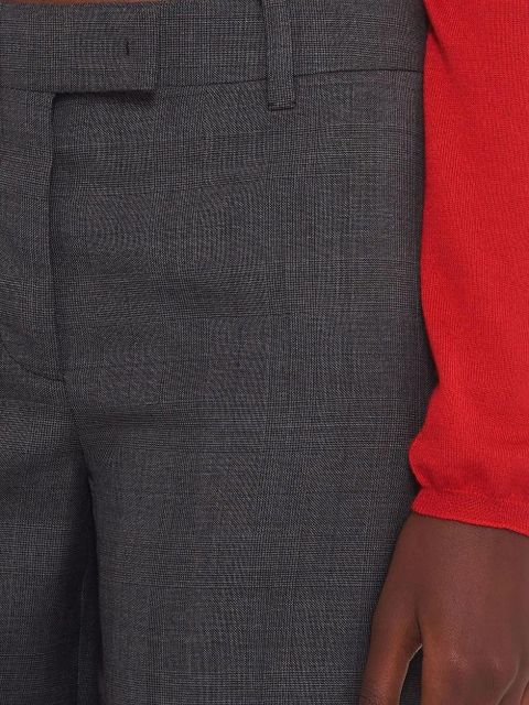 Miu Miu check-wool trousers - Grey