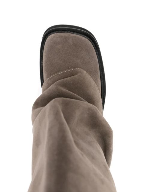 The Attico Robin gathered boots - Grey