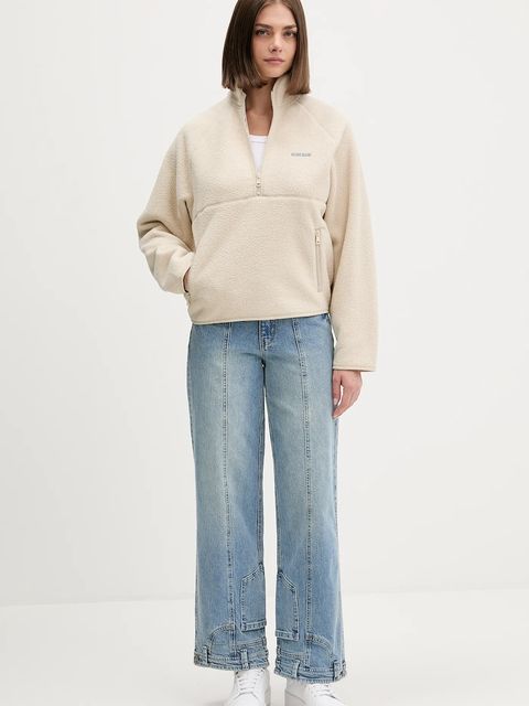 Guess Jeans bluza polarowa damska kolor beżowy gładka W5BQ18 K1042 - zdjęcie produktu nr 2