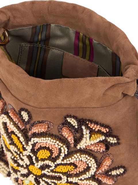 ETRO small beaded-embellished bucket bag - Brown