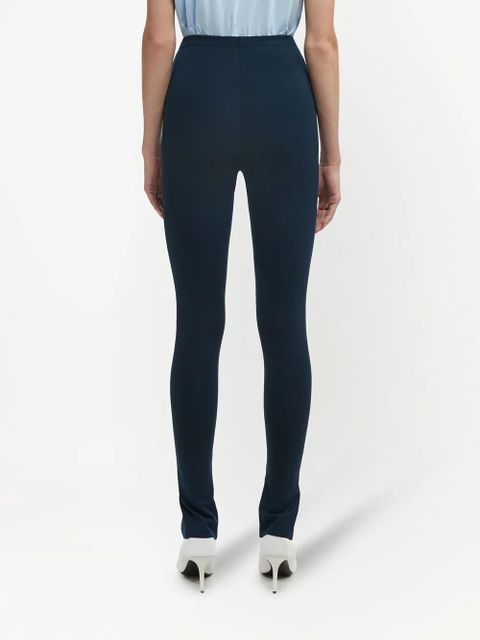 WARDROBE.NYC front ankle-zip leggings - Blue