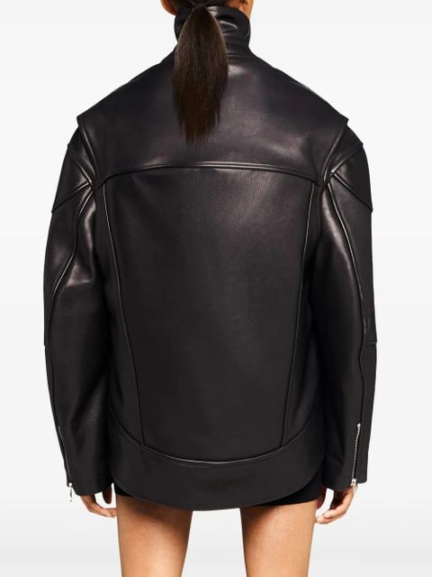 JW Anderson curved leather jacket - Black