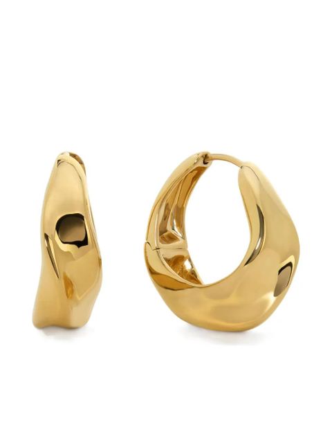 Monica Vinader medium Nomade hoop earrings - Gold - zdjęcie produktu nr 2