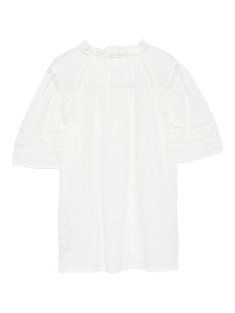Ba&Sh Baria lace-trimmed puff-sleeve top - White - zdjęcie produktu nr 2