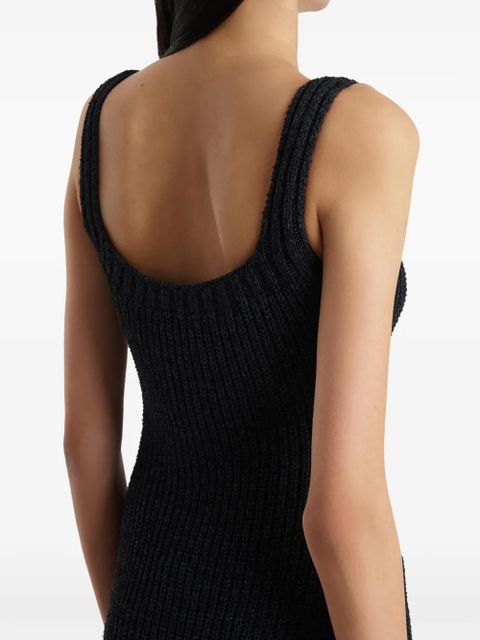 KHAITE midi sleeveless dress - Black