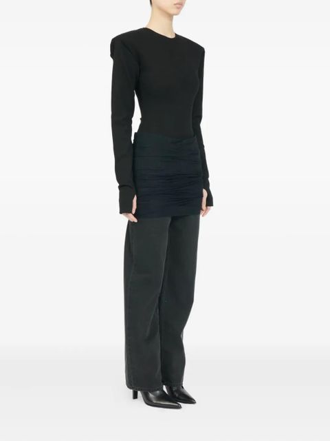 MM6 Maison Margiela gathered jeans - Black - zdjęcie produktu nr 2