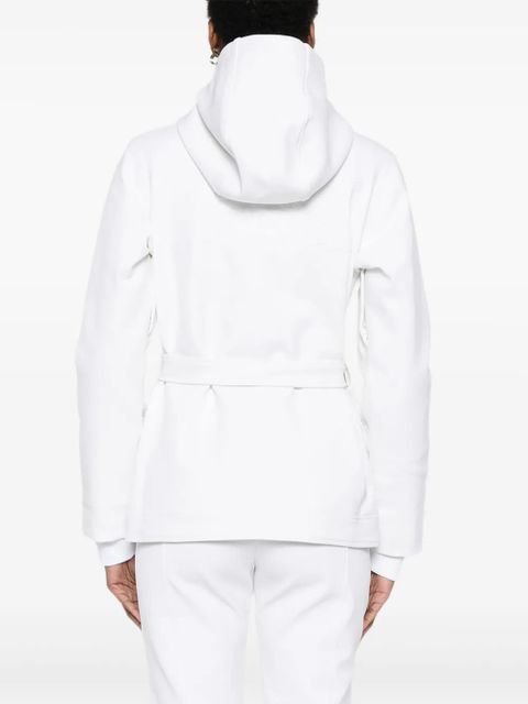 Casablanca hooded belted ski jacket - White