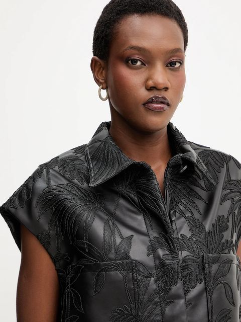 Guess bezrękawnik CHANTAL kolor czarny przejściowy W5YN79 WHGU0