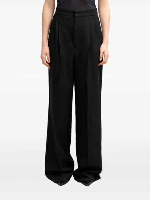AMI Paris wide-leg wool trousers - Black