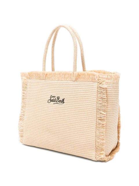 MC2 Saint Barth Vanity fringed embroidered beach bag - Neutrals - zdjęcie produktu nr 2