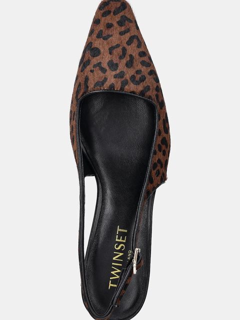 Twinset szpilki zamszowe kolor brązowy 252TCP220