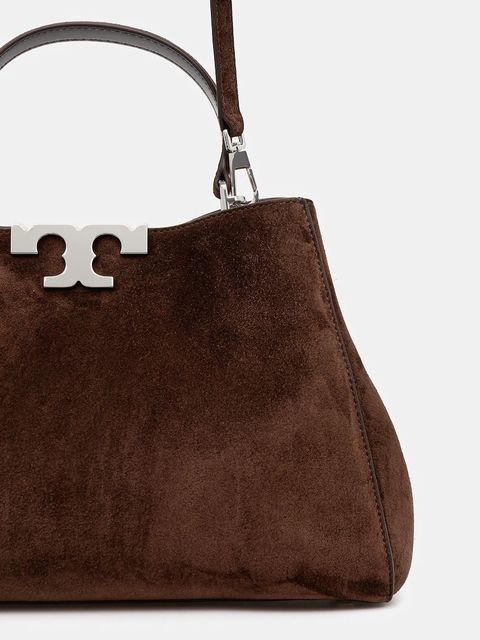 Tory Burch torebka zamszowa Eleanor kolor brązowy 174278.203