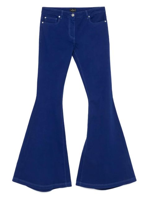 ETRO Pegaso-embroidered trousers - Blue - zdjęcie produktu nr 1