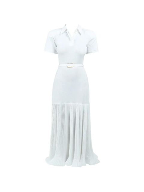 Rowen Rose pleated maxi polo dress - White - zdjęcie produktu nr 1