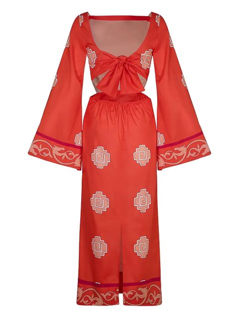 Johanna Ortiz Underwater Sanctuary midi dress - Red