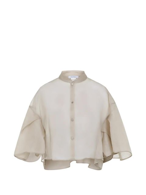 Max Mara draped silk cape - Neutrals - zdjęcie produktu nr 1