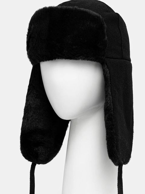 Kangol czapka z domieszką wełny Wool Ushanka kolor czarny z grubej dzianiny K0102FA.BLACK-BLACK - zdjęcie produktu nr 1