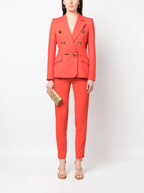Moschino heart-button double-breasted blazer - Red - zdjęcie produktu nr 2