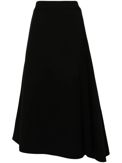 Jil Sander asymmetric midi skirt - Black - zdjęcie produktu nr 1