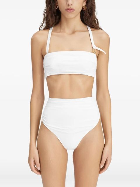 Jacquemus cross-back halterneck bikini - White - zdjęcie produktu nr 2