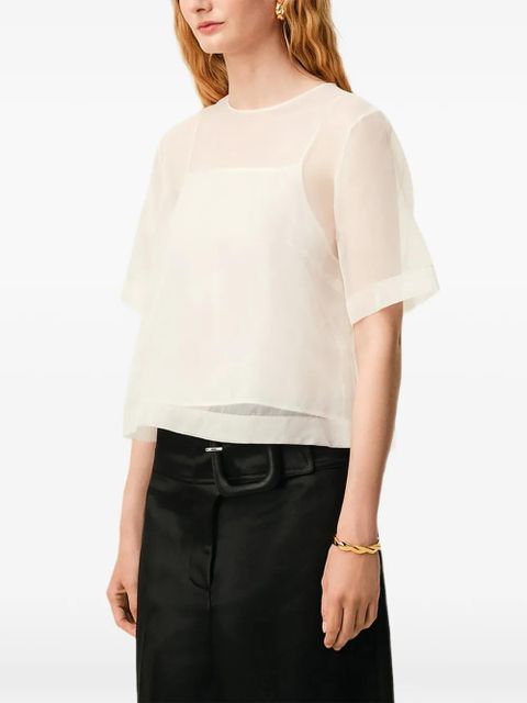 AMI Paris sheer top - White
