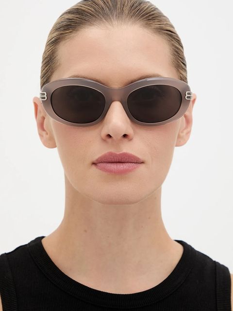 Balenciaga okulary przeciwsłoneczne damskie kolor szary BB0431S