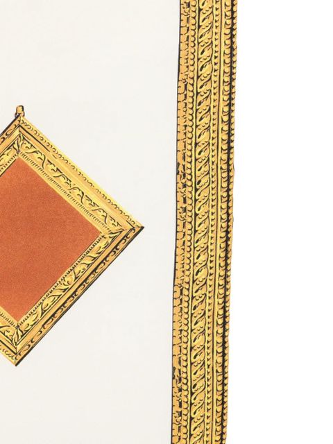 Versace print scarf - White