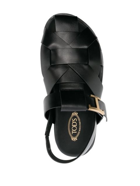 Tod's caged leather sandals - Black