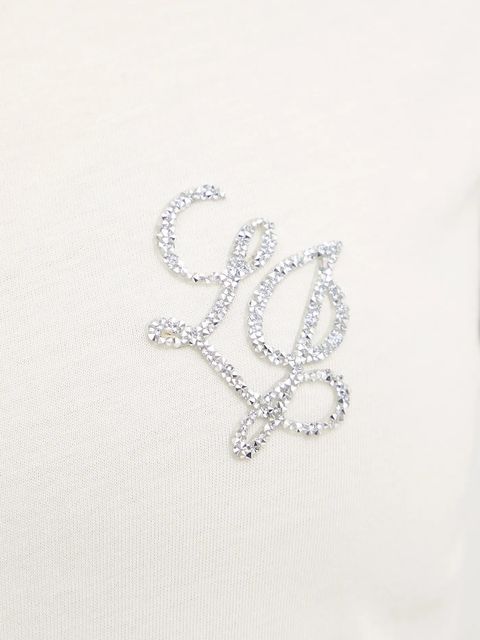 Liu Jo t-shirt bawełniany damski kolor beżowy TA6056 JS923