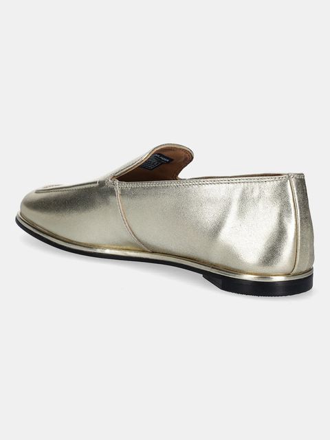 Tommy Hilfiger mokasyny skórzane HILFIGER GOLD LOAFER damskie kolor złoty na płaskim obcasie FW0FW08958 - zdjęcie produktu nr 2