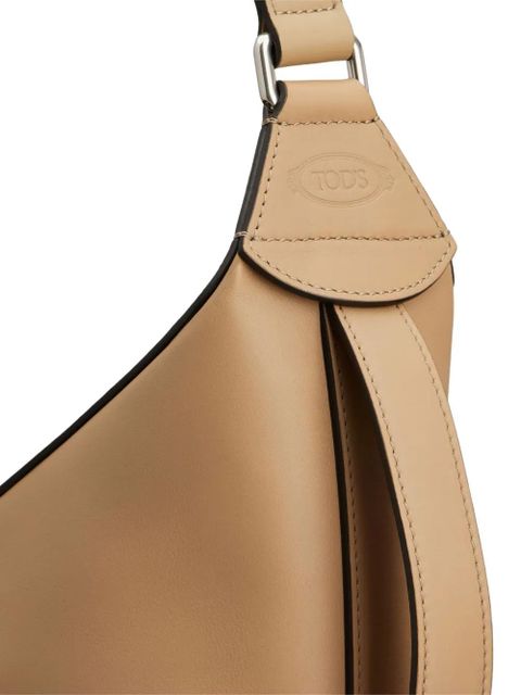 Tod's asymmetrical leather shoulder bag - Brown