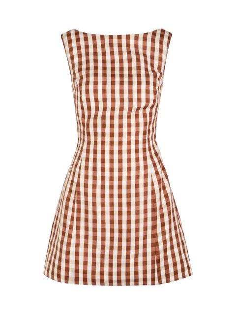 Faithfull the Brand Sofia gingham dress - Brown - zdjęcie produktu nr 2